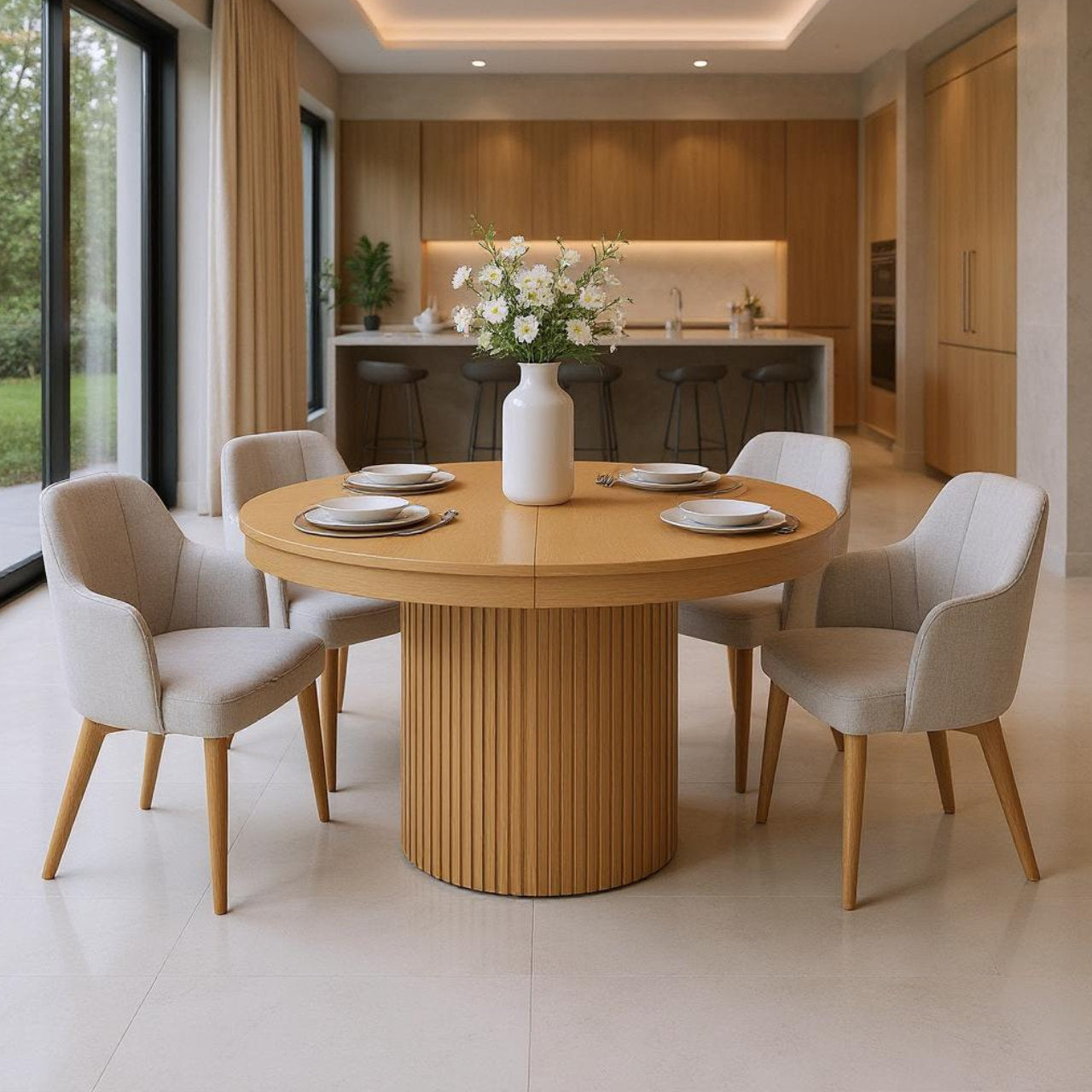 The Corinthian - Round Extending Dining Table