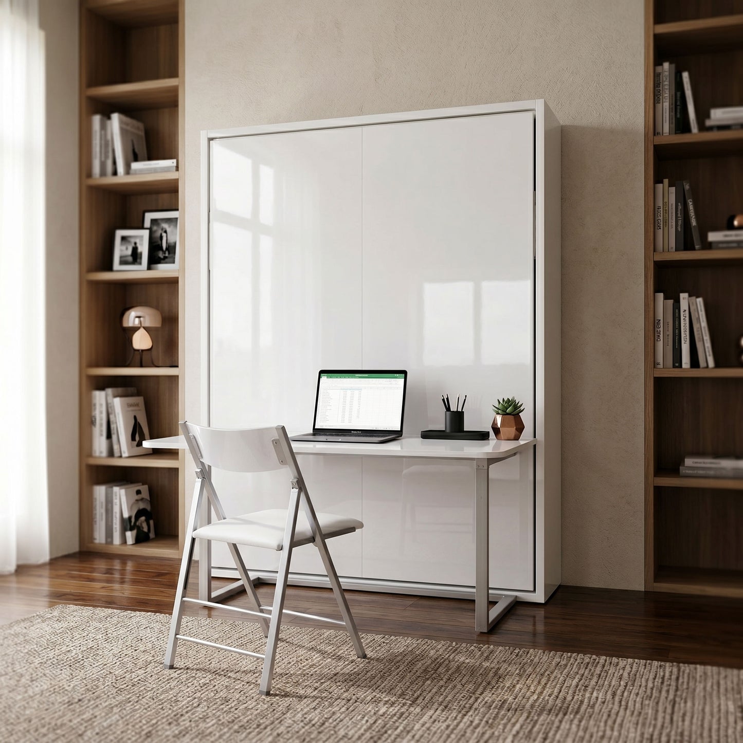 Hover– Queen Balanced Wall Bed Desk