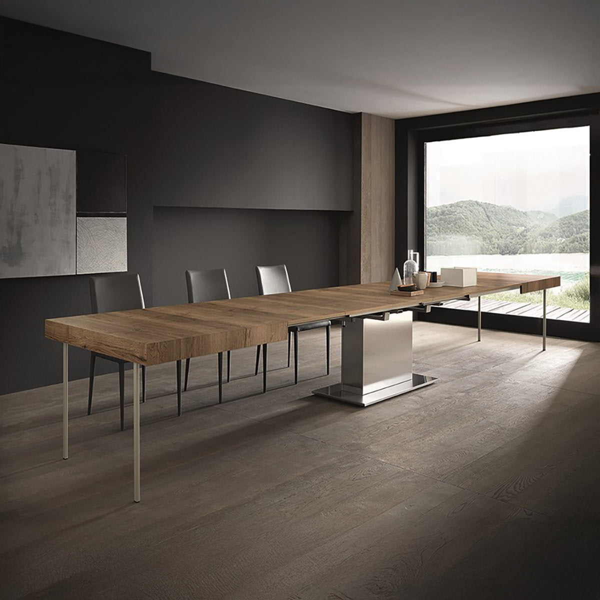 massive extendable dining table seats 22 guests