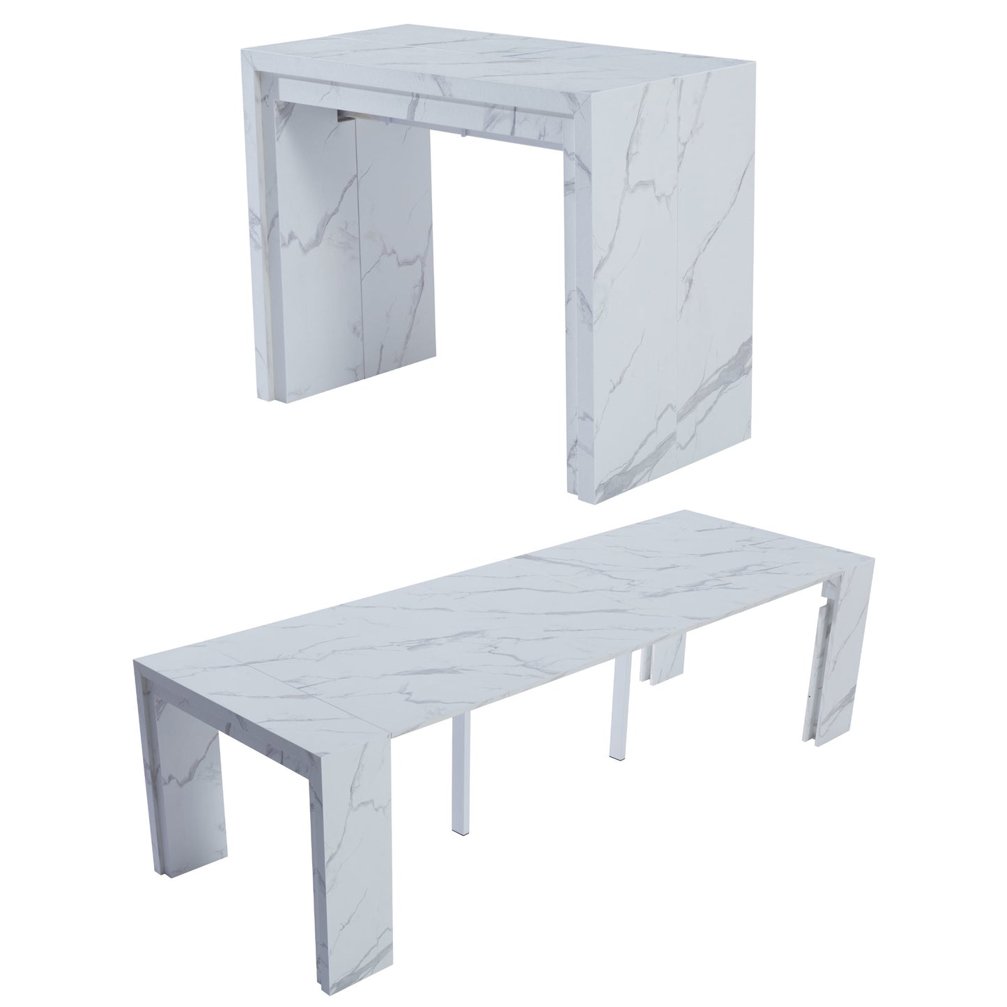 Junior Giant Extending Table in Marble | Marble Texture