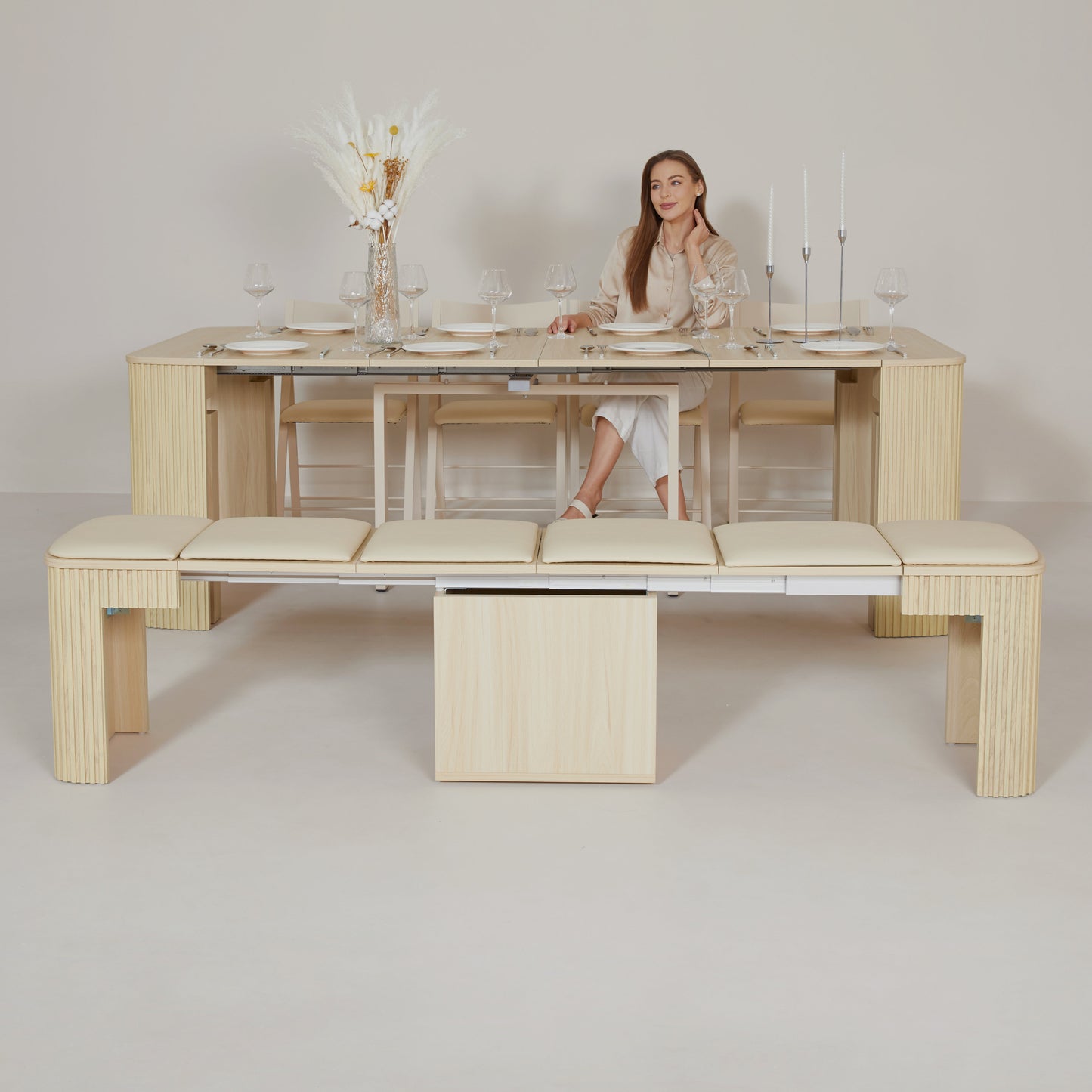 Ultimate Junior Curve - Extending Dining Set