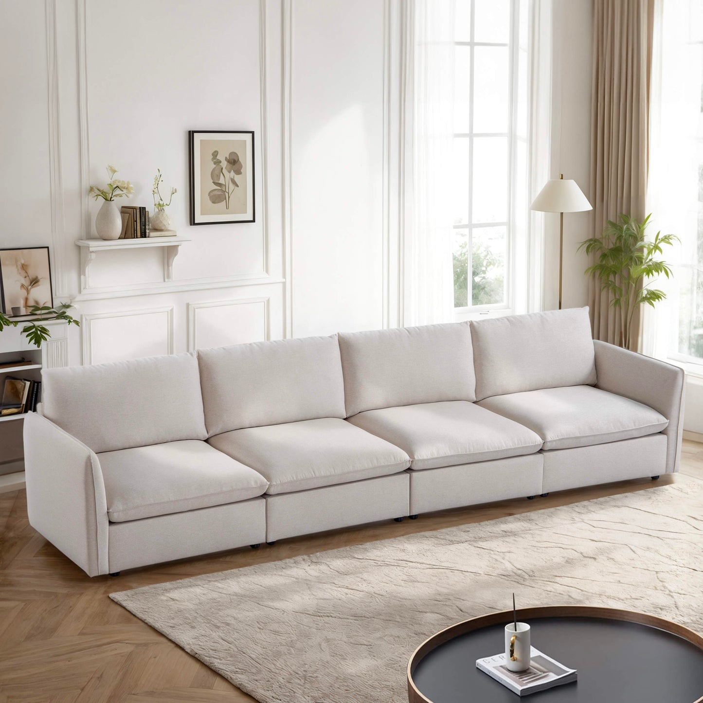 Mosaic single module sofa expansion used to expand a sofa wider