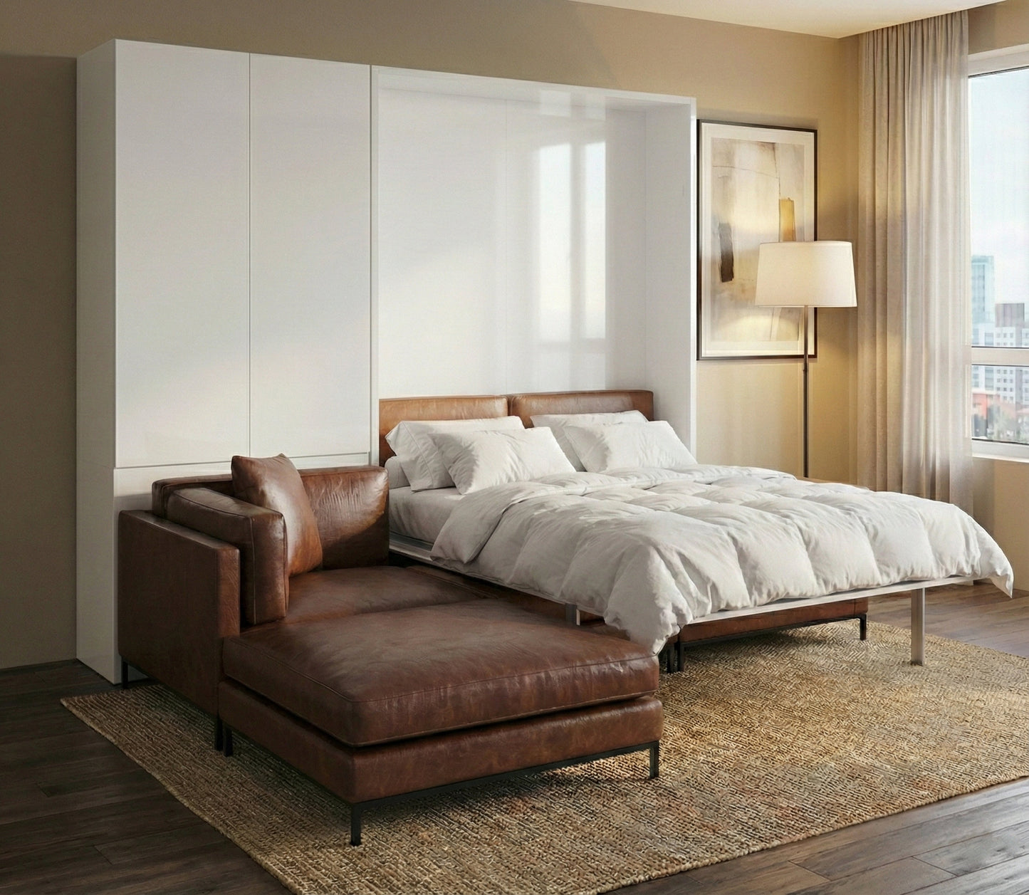MurphySofa: Migliore Leather Sectional Wall Bed Sofa (US Only)