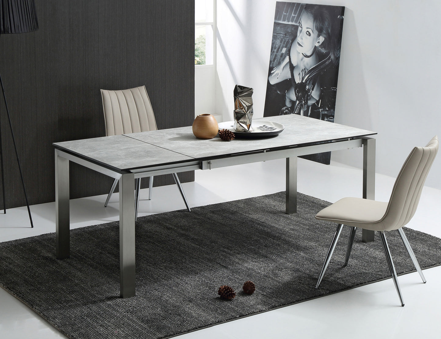 Slate-Ceramic-grey-glass-extended-table-for-family