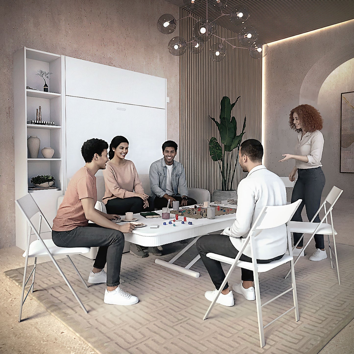 box coffee curve lowered and extended for board game night