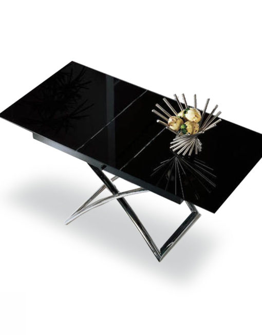 Small-black-glass-table-that-converts-into-large-extended-into-table
