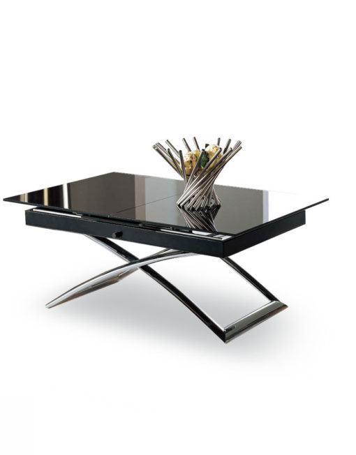 Small-black-glass-table-that-converts-into-large-extending-table