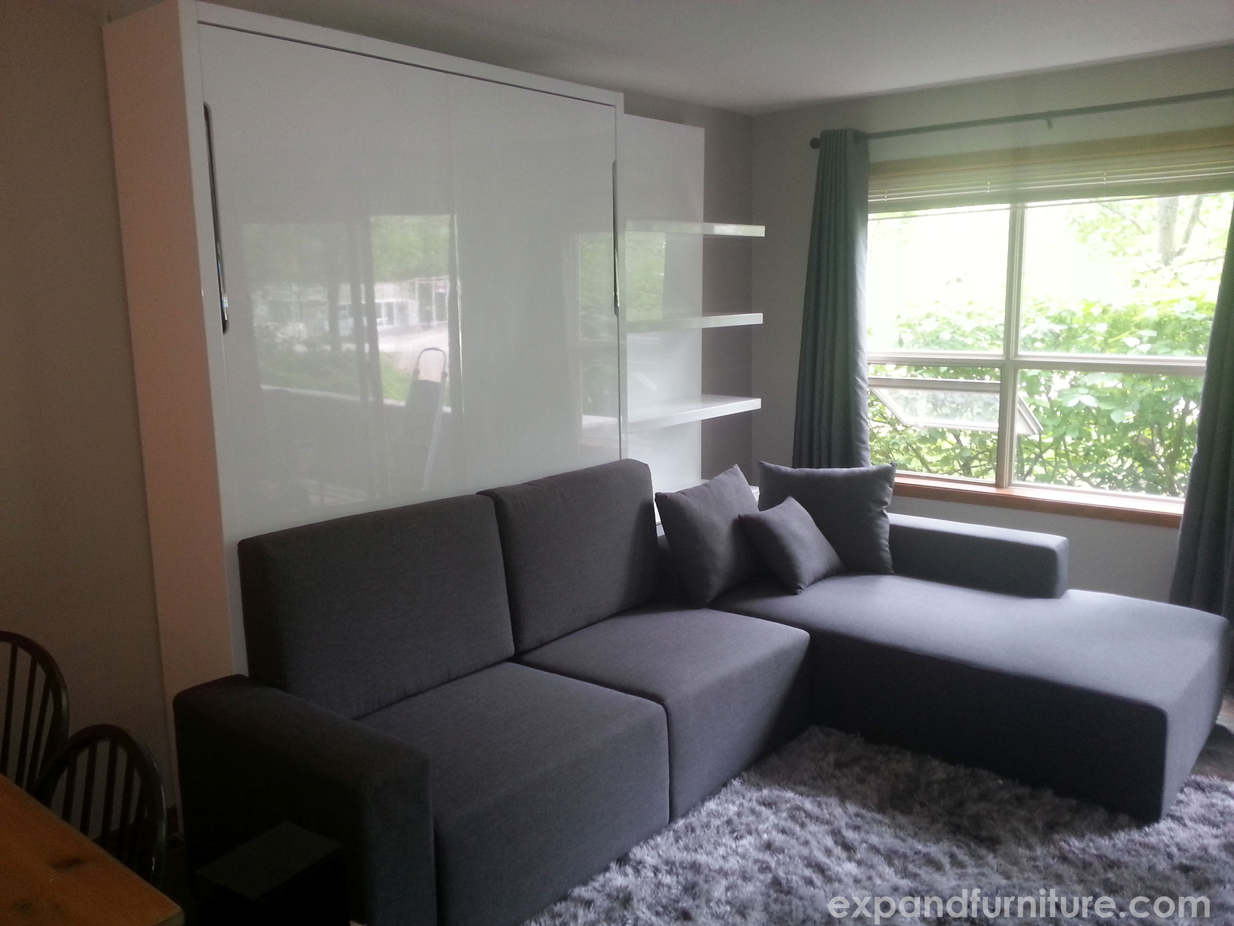 Cabin Wall Bed Sofa Installation in Whistler Canada - Expand Furniture