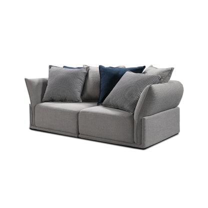 2-seat-stratus-modular-sofa-in-grey-with-blue-and-check-pillows