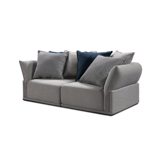 2-seat-stratus-modular-sofa-in-grey-with-blue-and-check-pillows