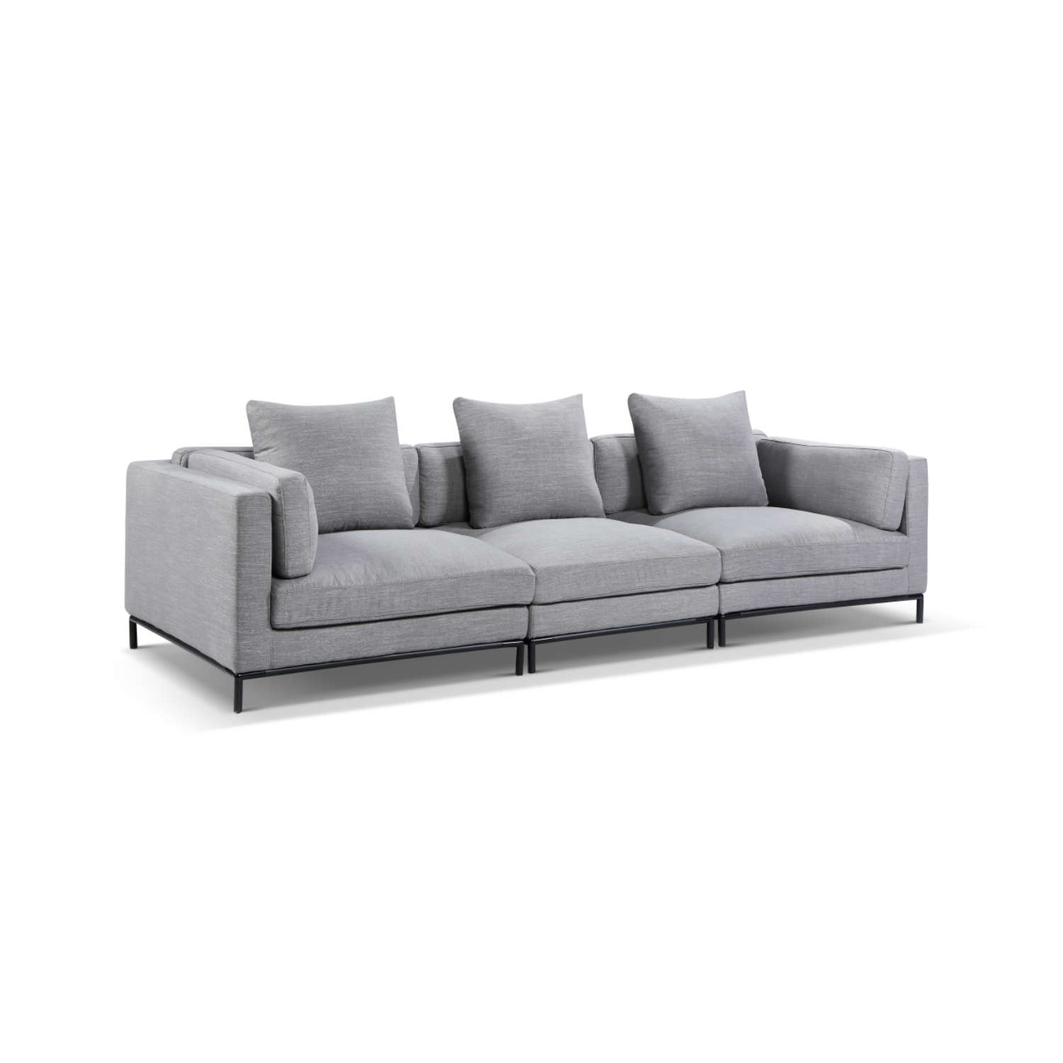 3 seat wide sofa modular design by expand furniture - Migliore sofa in grey fabric