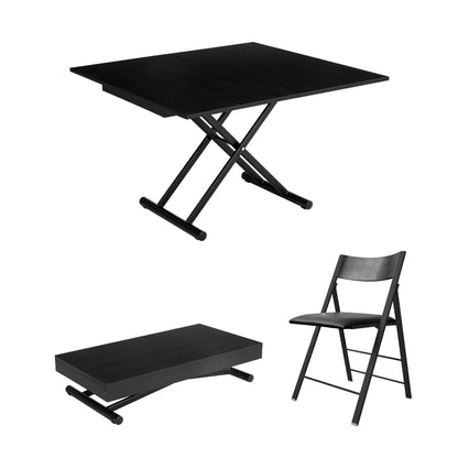 Coffee to dinner table - Alzare - black wood set
