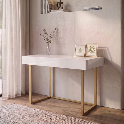 Gloss White - Satin Gold | Gloss White - Satin Gold