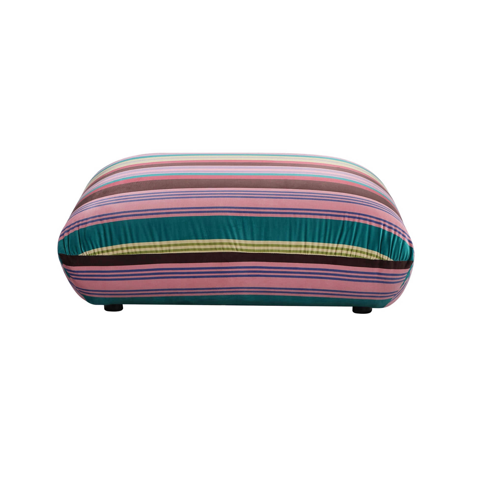 Basso colorful striped ottoman designer bubble sofa module from side