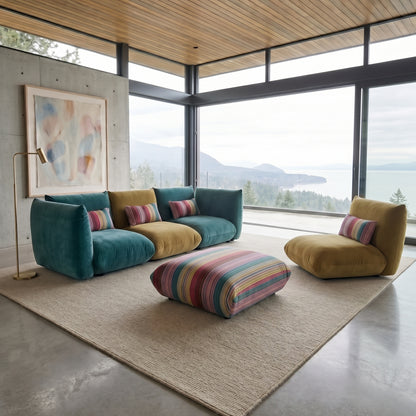 Basso v2: Modular Low Profile Sectional Sofa Set