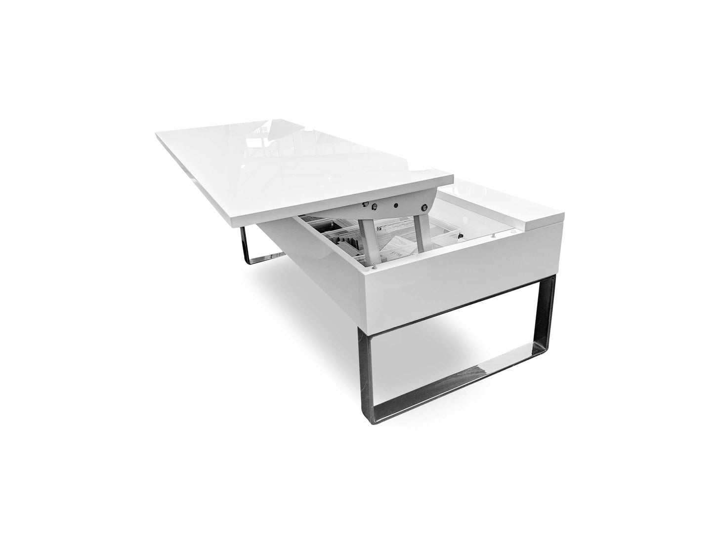 Boost-lifting-Coffee-table-in-white-gloss-storage-table-open