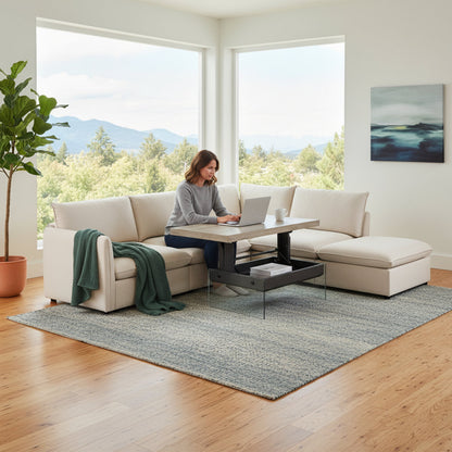 Mosaic Modular sofa with Cadence lift top coffee table in a modern room