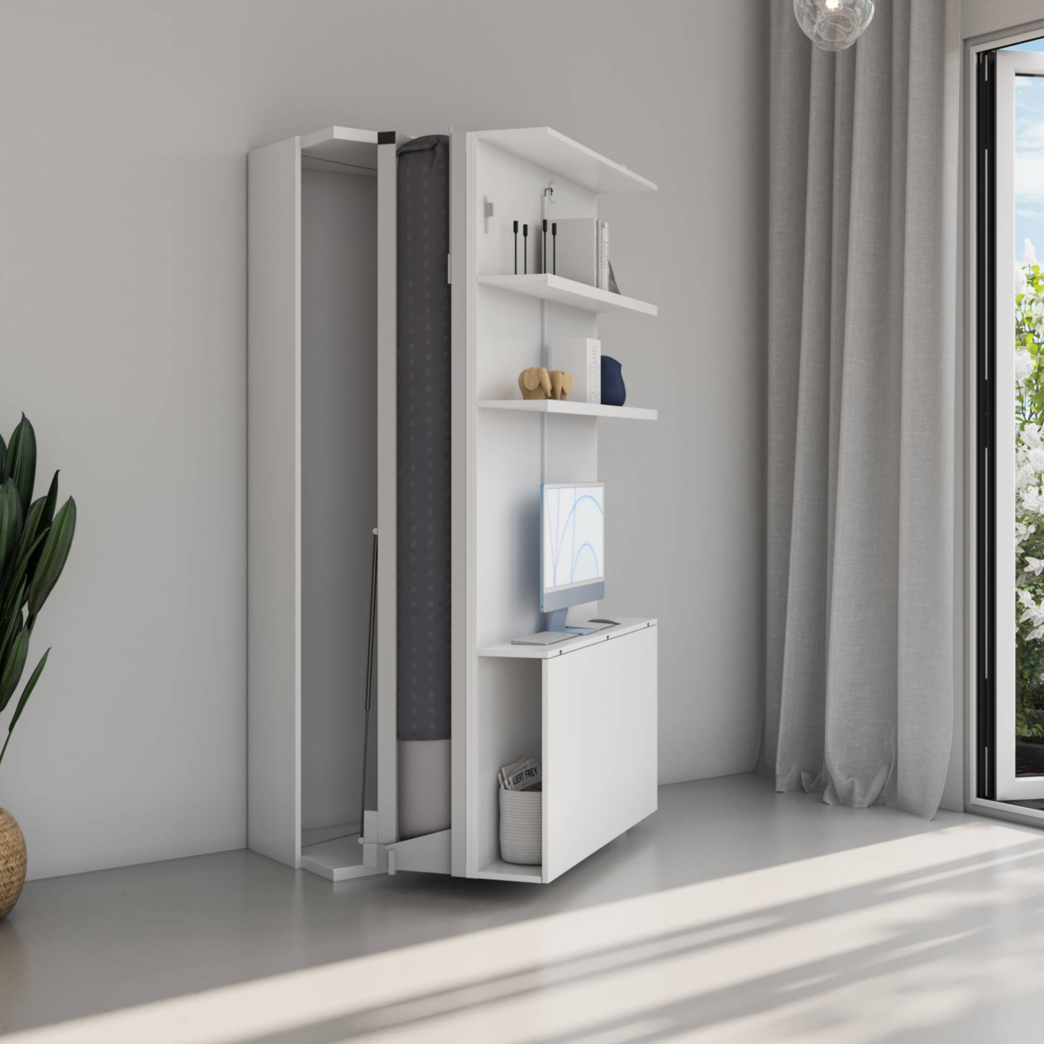Compatto LSG - Twin Revolving Murphy Bed Bookcase - Thumbnail 5