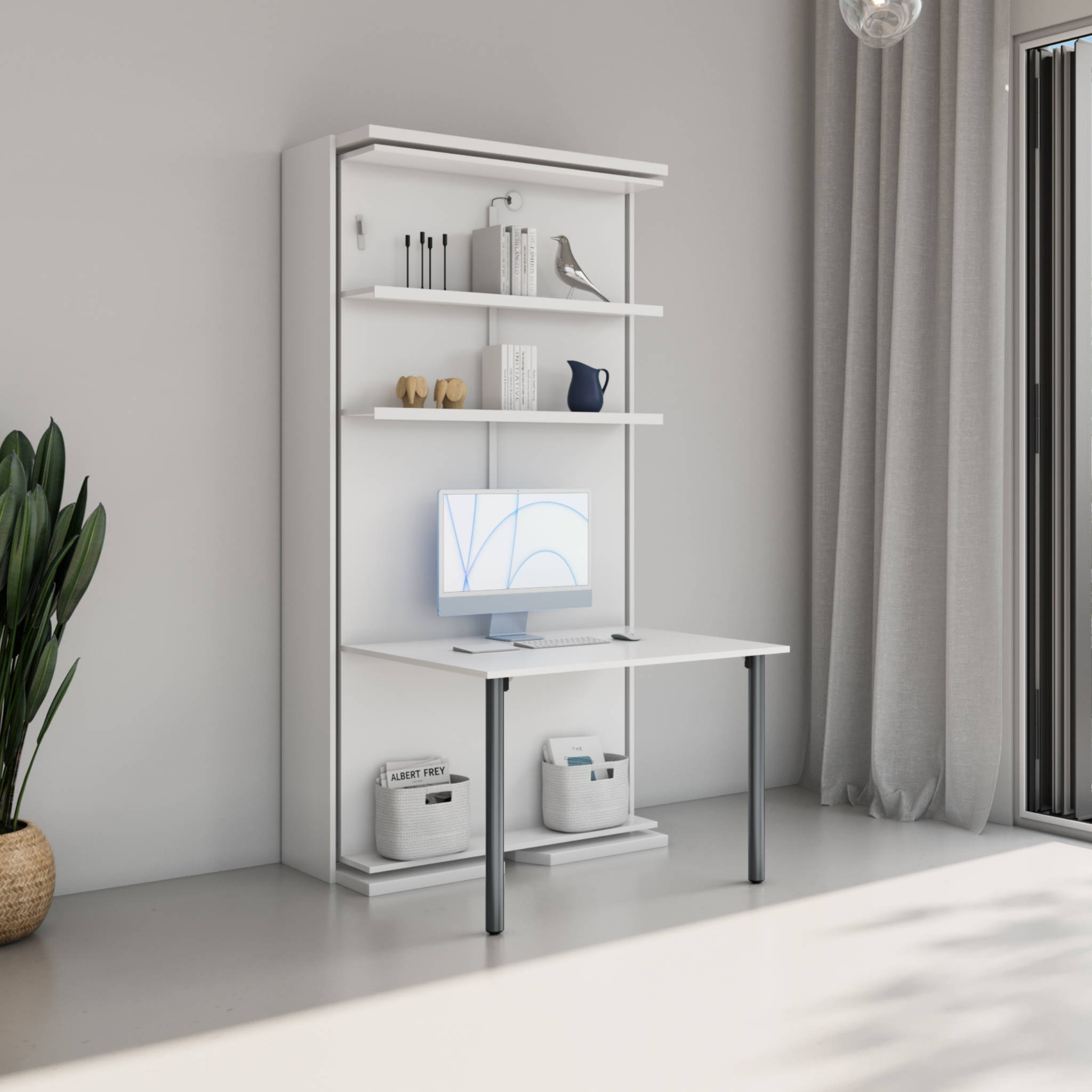 Compatto LSG - Twin Revolving Murphy Bed Bookcase