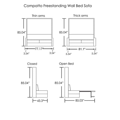 Compatto-freestanding-wall-bed-sofa-dimensions 2021