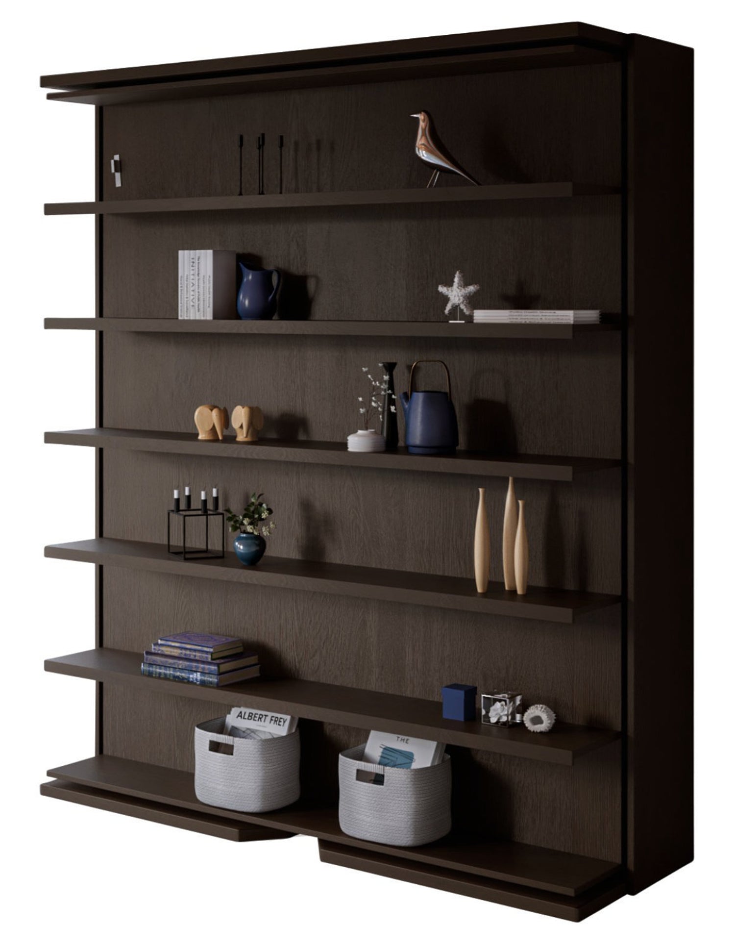 Compatto revolving murphy bed in Eucalipto Scuro | Eucalipto Scuro
