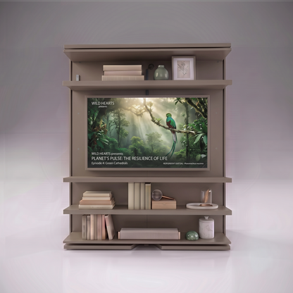 Compatto Rotating Murphy Bed bookshelf with TV option | Caffe