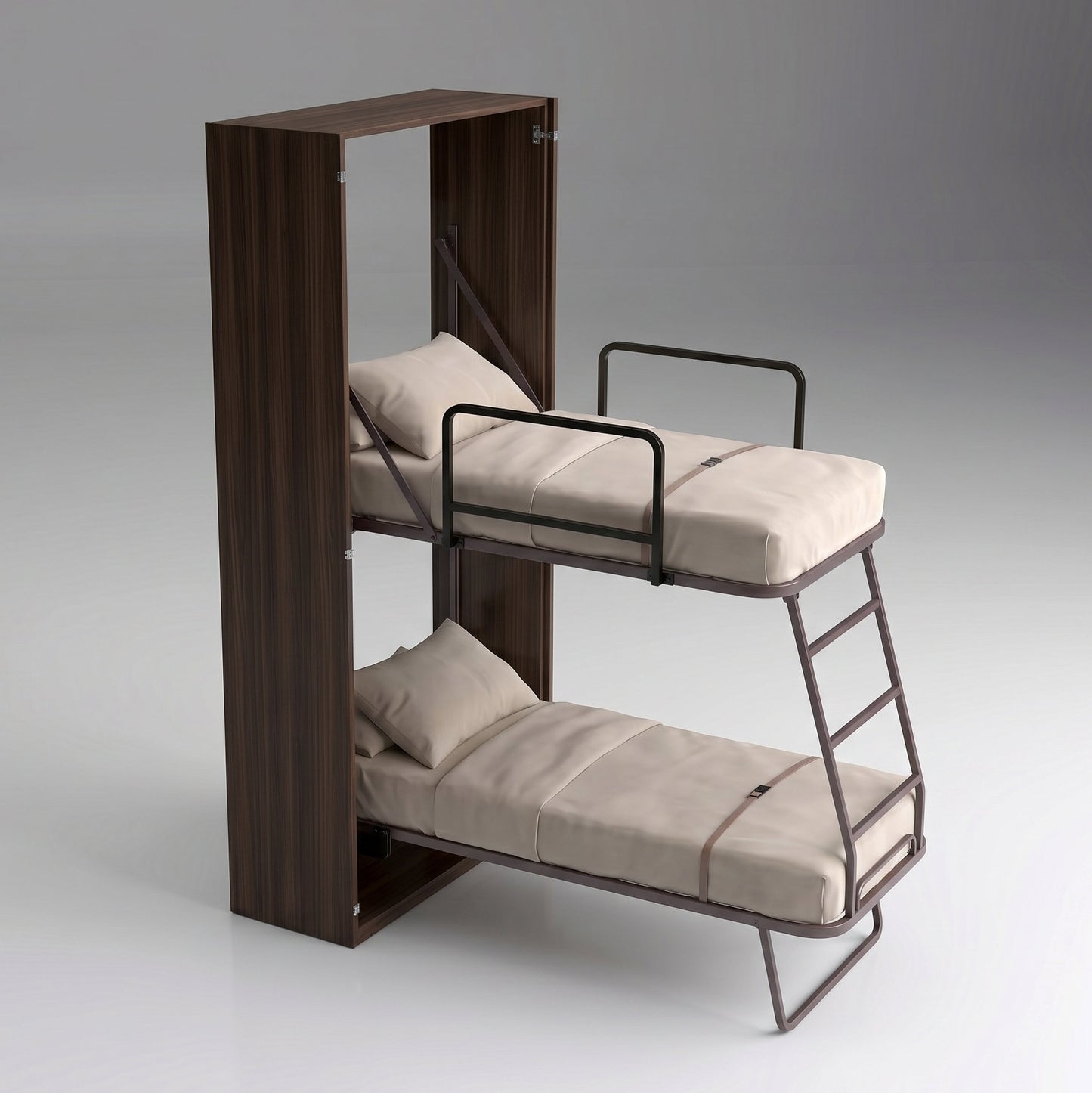 Compatto vertical bunk bed alt view | Eucalipto Scuro