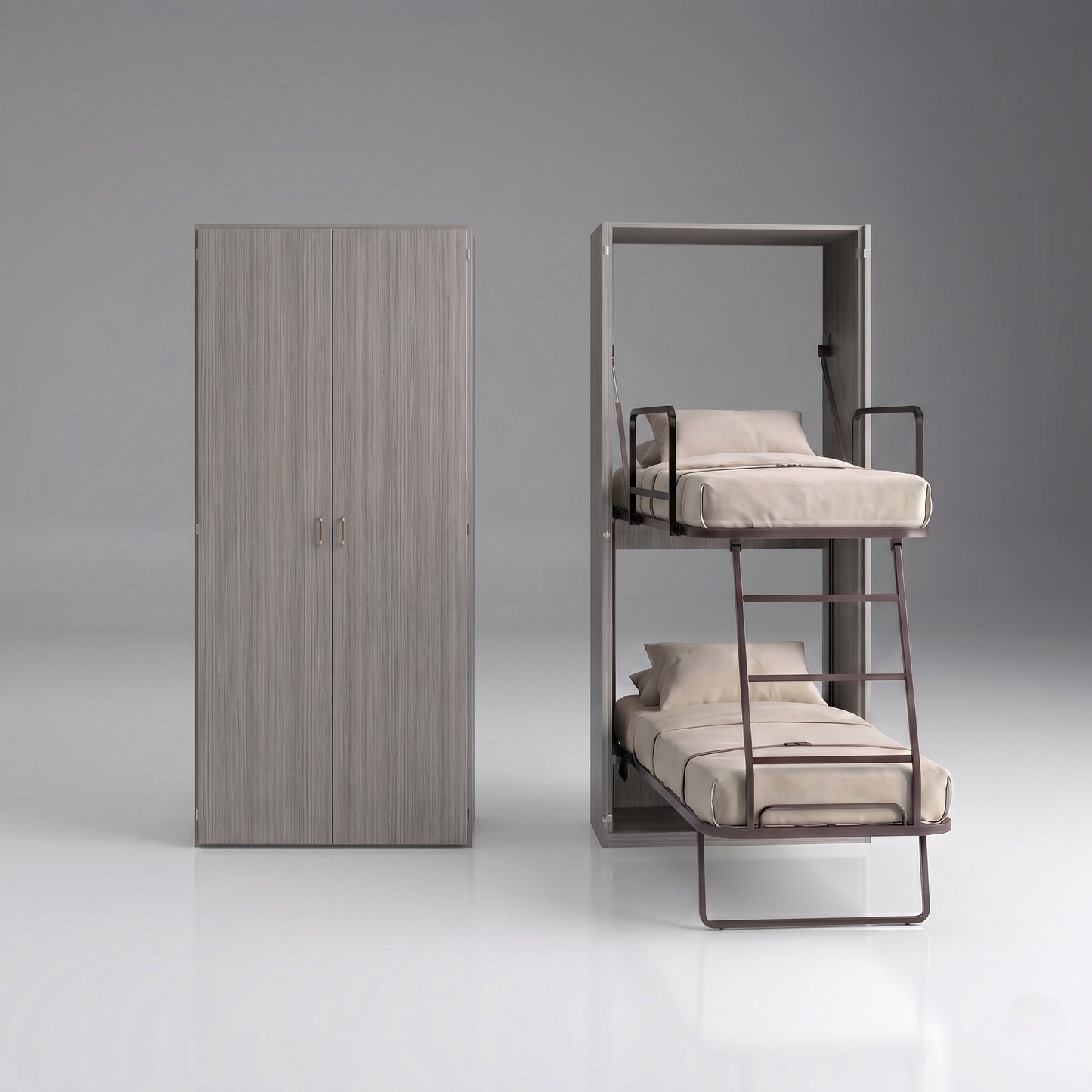 Compatto vertical bunk beds in | Eucalipto Chiaro