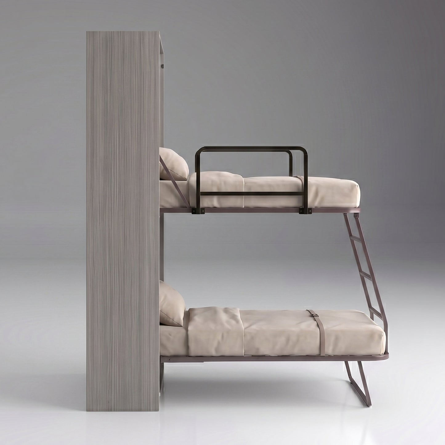 Compatto vertical bunk beds side view | Eucalipto Chiaro 