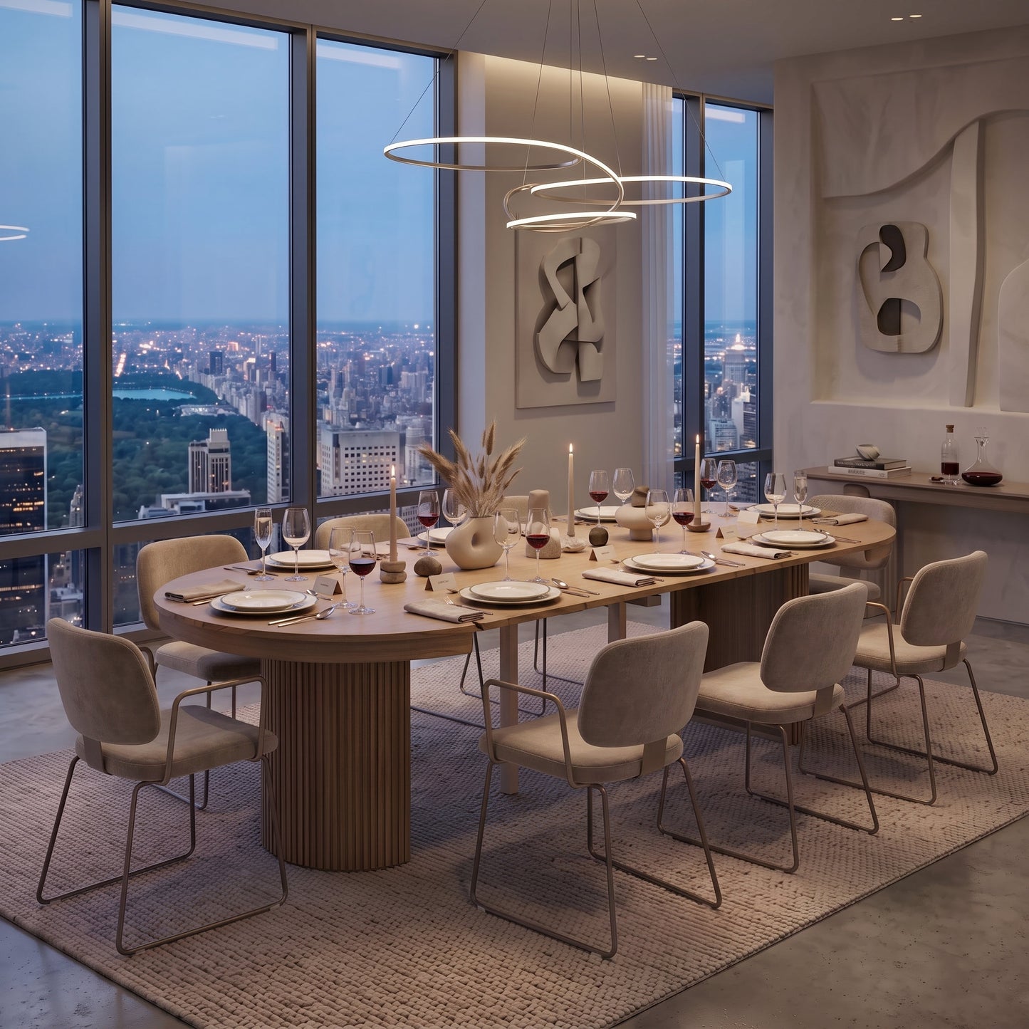 Corinthian extending round table by expand furniture