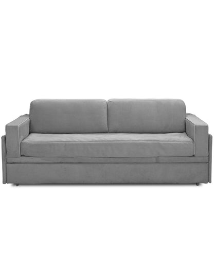 Dormire v2 from Italy - Sofa lifts into bunk bed in grey soft fabric sofa