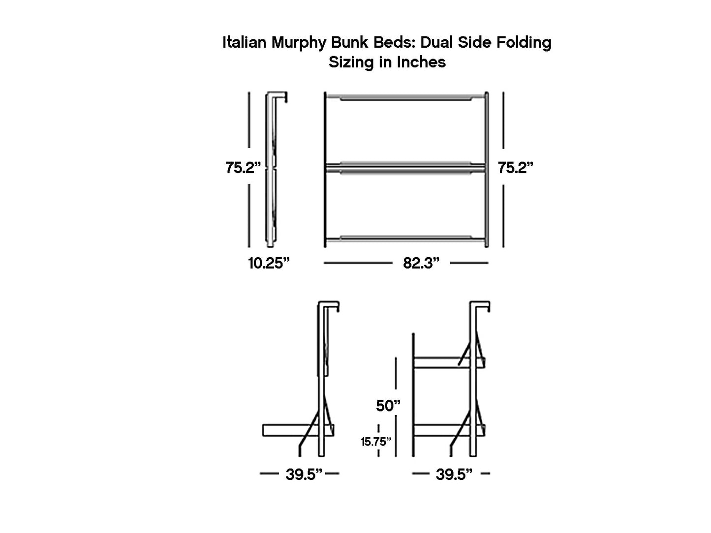 Double-side-folding-hidden-bunk-dimensions