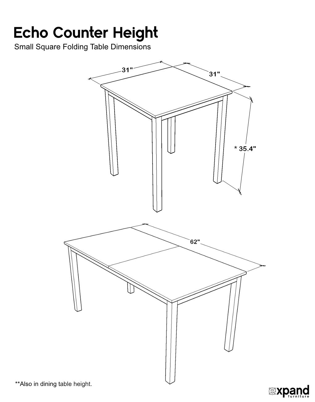 Echo CH Dimensions