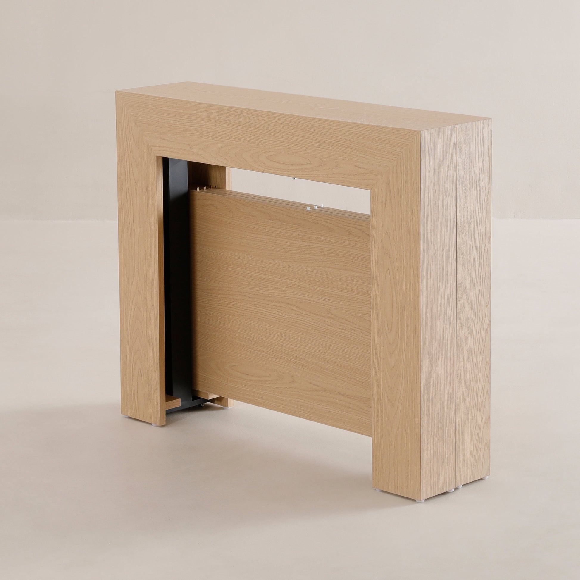 Expanda thin console extends 7 times its size to 6 person dinner table | Champagne Ash