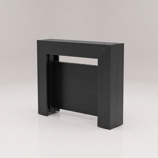 Expanda ultra slim compact away table expands to seat 6 plus | Wood black