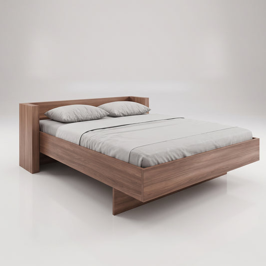 Expanse Murphy Bed - Cabinet less revolutionary lifting bed design open - Expand Furniture | Walnut