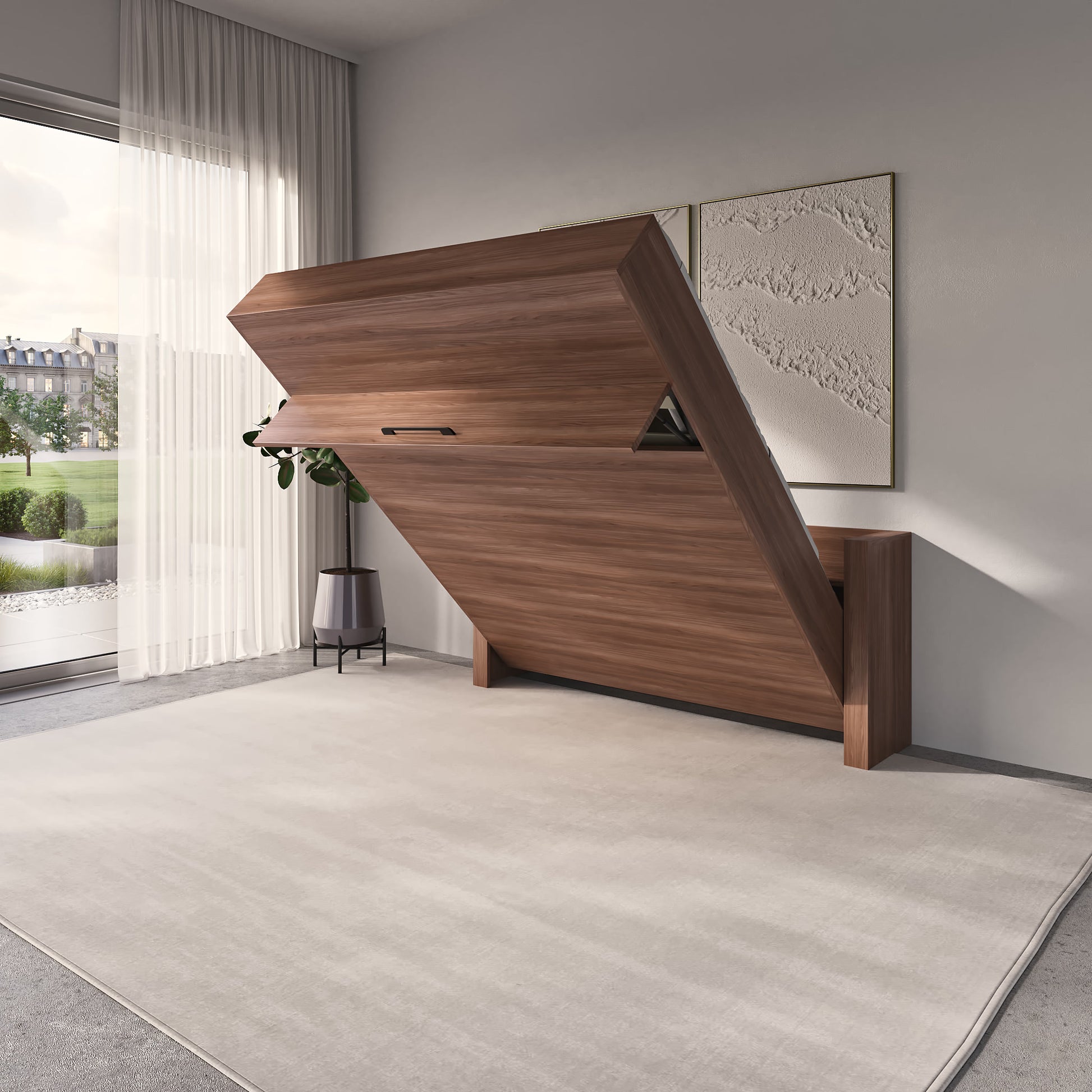 Expanse Murphy Bed non traditional design does not use cabinet