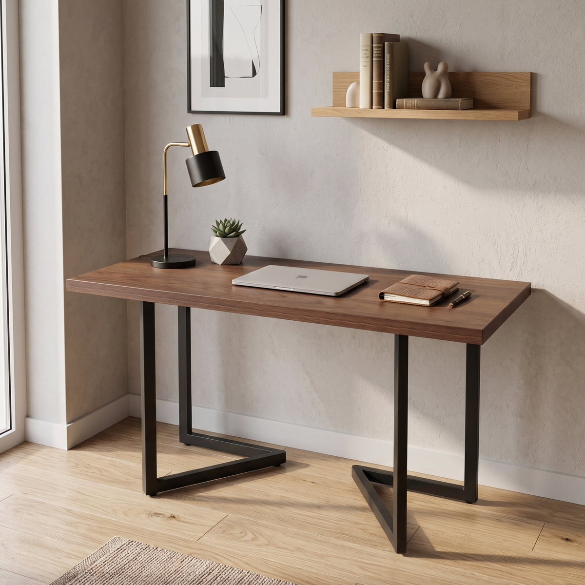 Flip console against a wall can double in size - double duty furniture | Chocolate Walnut