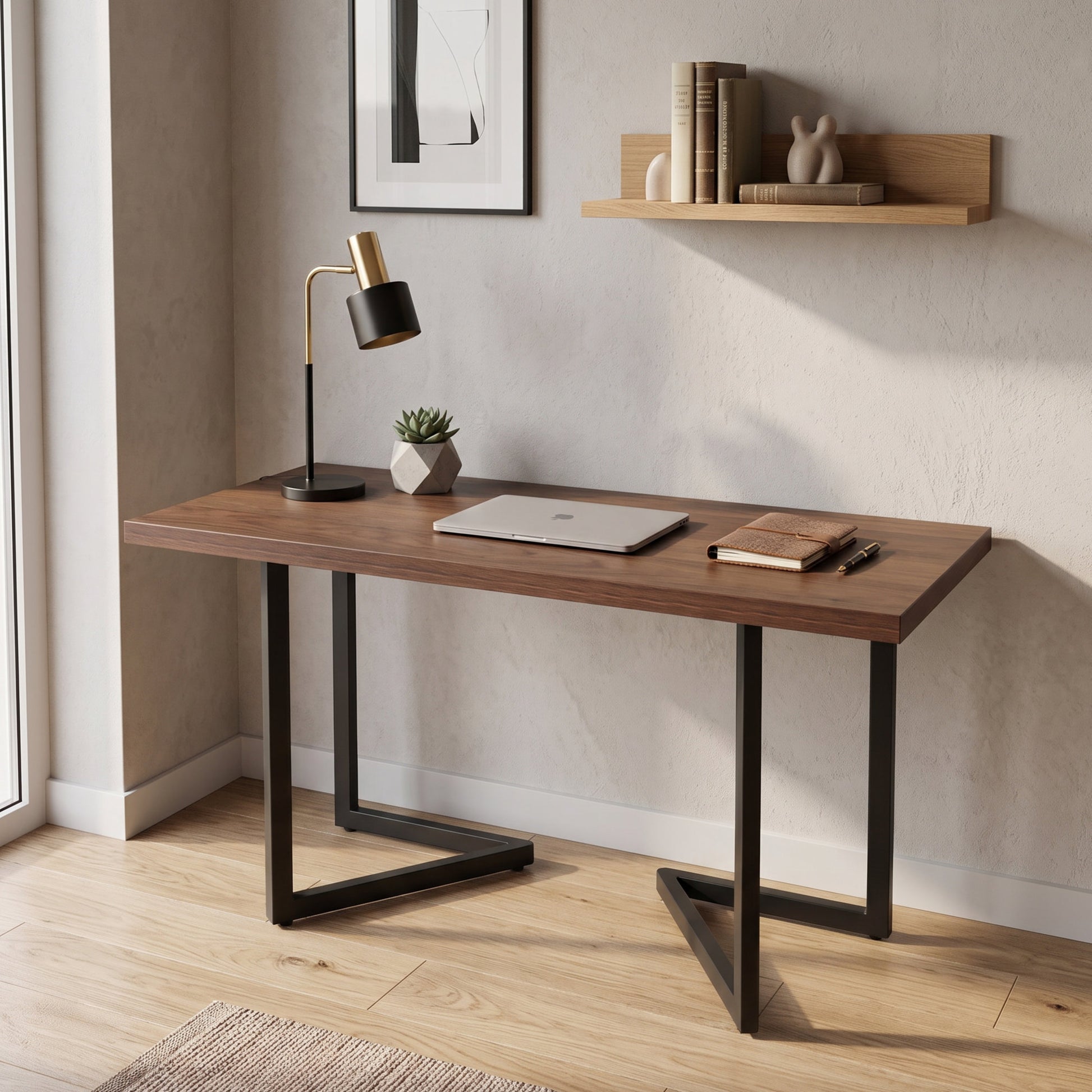 Flip console against a wall can double in size - double duty furniture | Chocolate Walnut