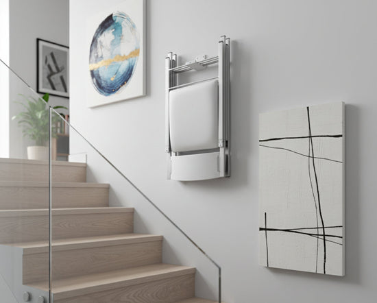 
                        A strong hanging folding hooks that are sturdy enough to hold 2 folding chairs on a wall
                        