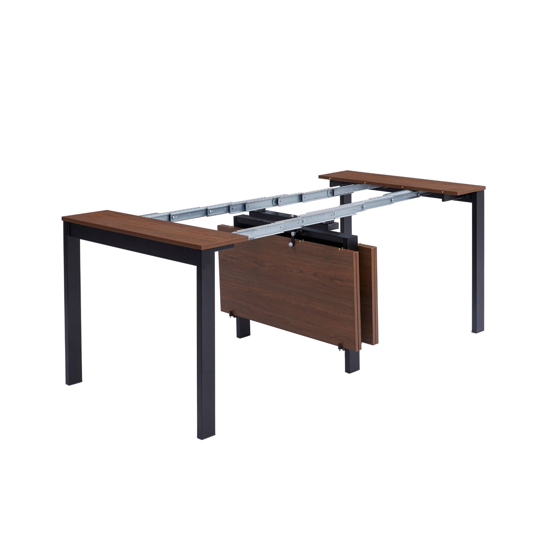 Gigante expanded transformer table in real wood finish