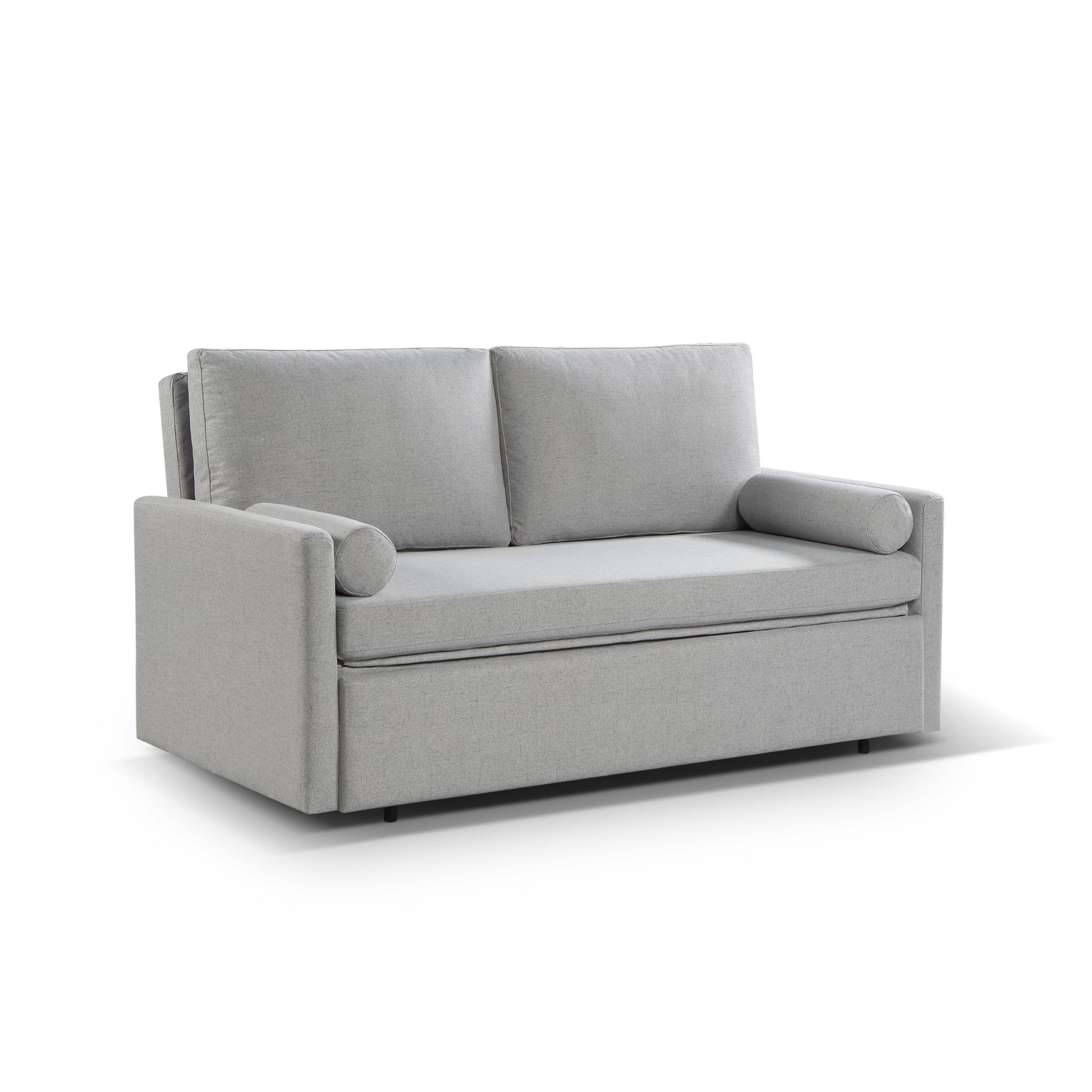 Harmony 2 - Queen - Compact sofa bed with memory foam comfort in the pebble grey fabric