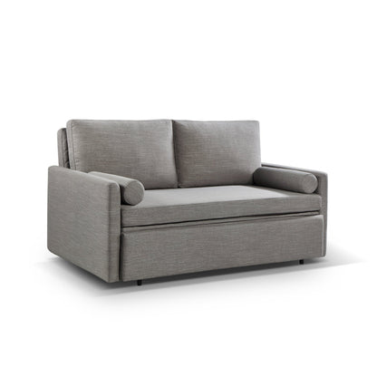 The Harmony Queen sofa bed opens into a comfortable memory foam sleep - grey