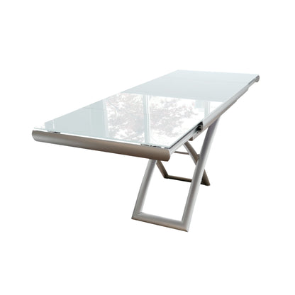 Horizon-glass-coffee-table-that-is-height-and-length-adjustable-glass-table-extended-ready-for-dinner