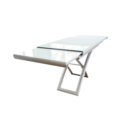 Horizon-height-adjustable-glass-table-partially-extended-showing-metal-work