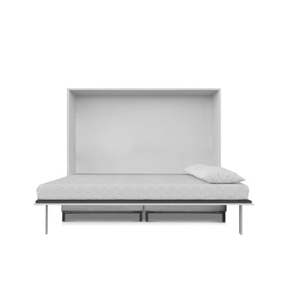 Horizontal Double Migliore Murphy Bed with Couch with open bed