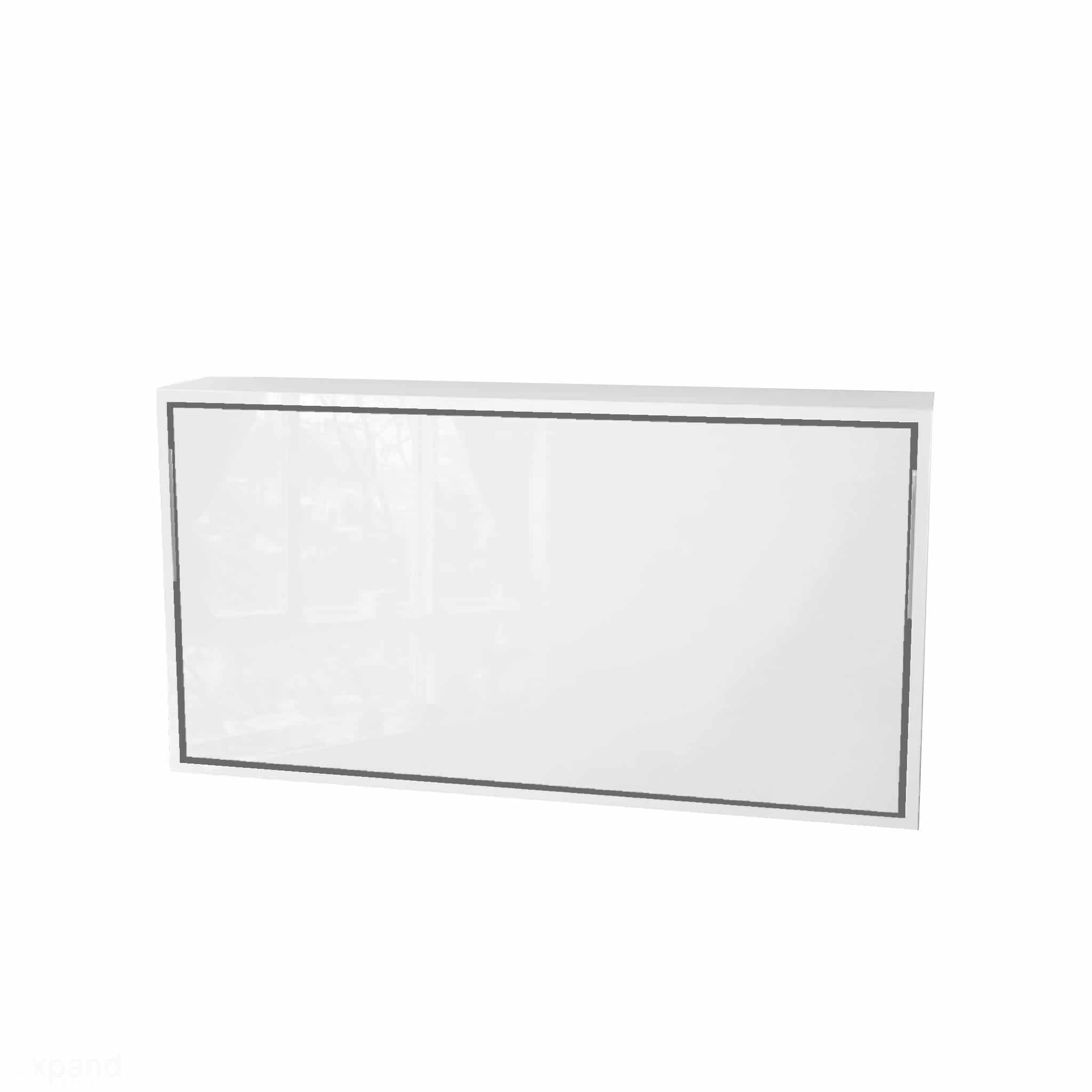 A white rectangular object with a thin black border