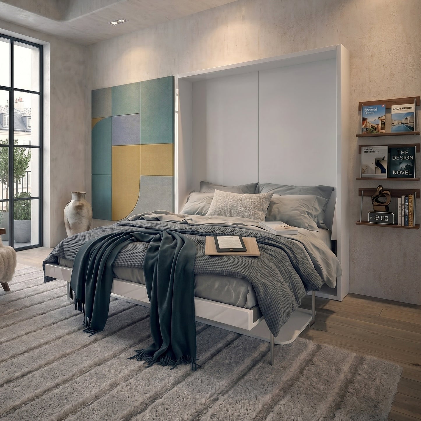 Hover– Queen Balanced Wall Bed Desk