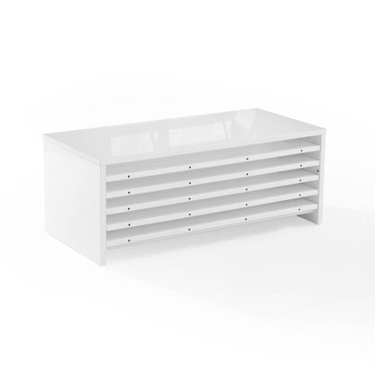 Junior Giant cache extension storage coffee table in white gloss