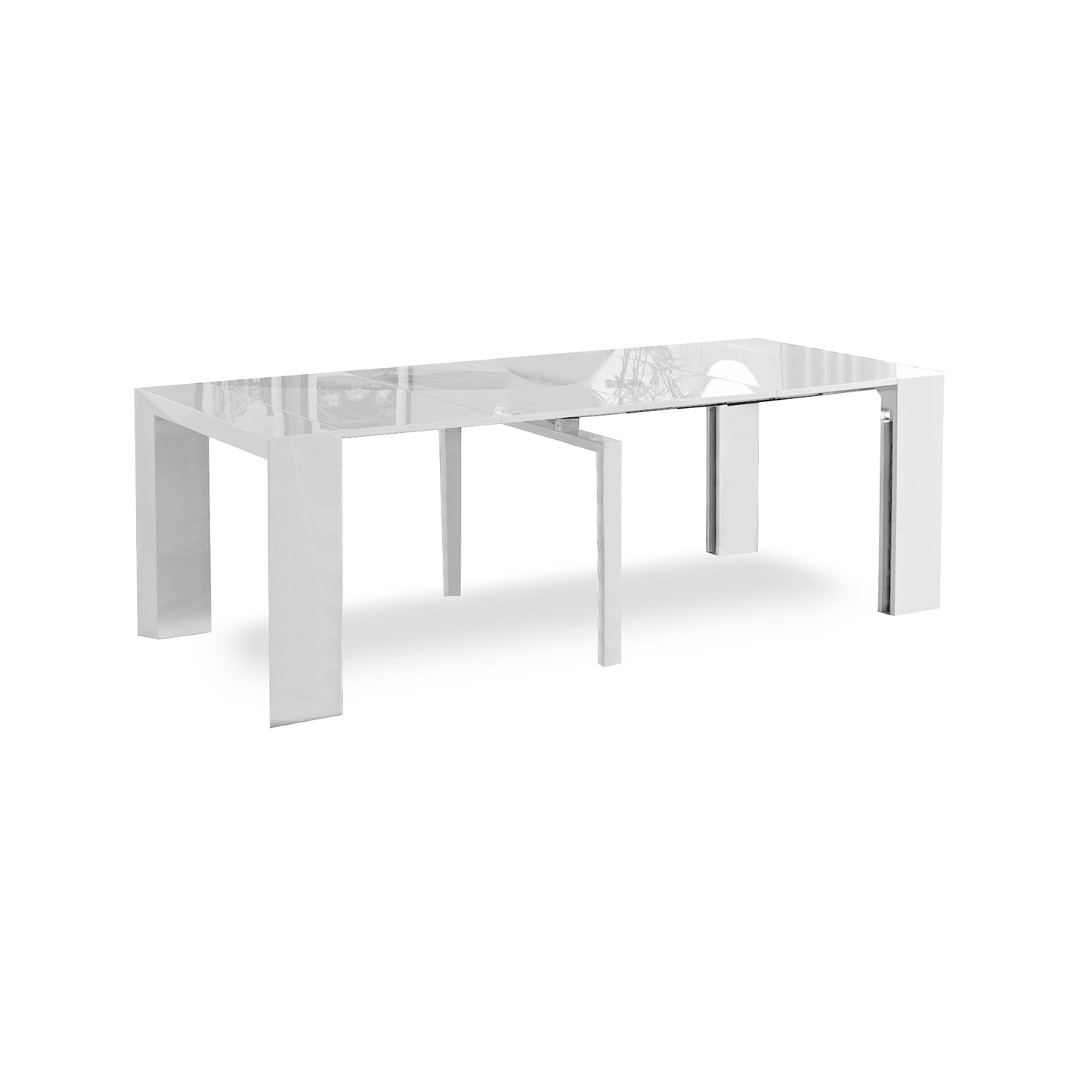 Junior-Giant-Edge-Dining-table-in-white-gloss-extending-console-table